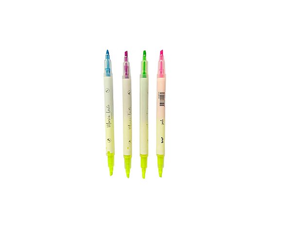 MARCA TEXTO BRW BICOLOR FLUORESCENTE PONTA DUPLA SORTIDO CA2131