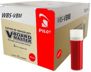 Refil Cartucho Reposição Para Quadro Branco Pilot V Board Master Vermelho - Pilot