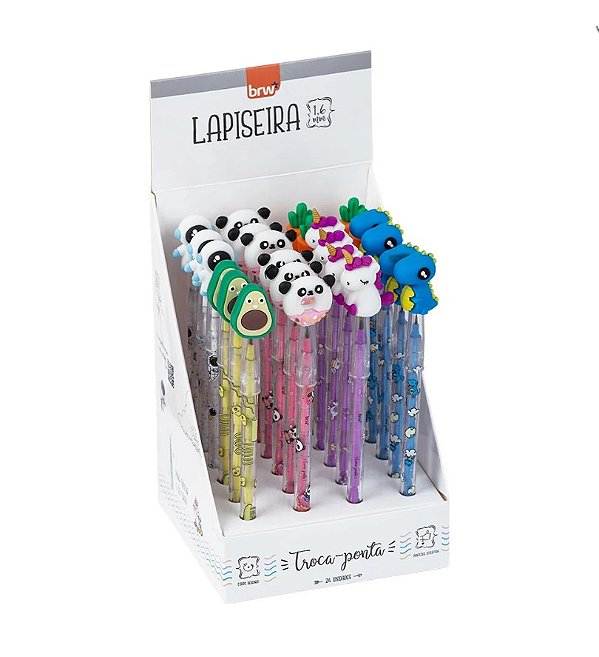 LAPISEIRA PLÁSTICA TROCA PONTA 1,66mm - DISPLAY C/ 24UN