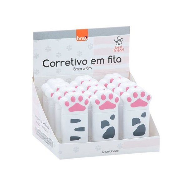 CORRETIVO EM FITA - PET - 5MM X 5M - DISPLAY C/ 12 UN CF1009