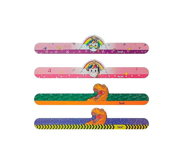 RÉGUA SILICONE BRACELETE - RAPTORS + MAGIC - DISPLAY C/ 12UN BRW RE0300