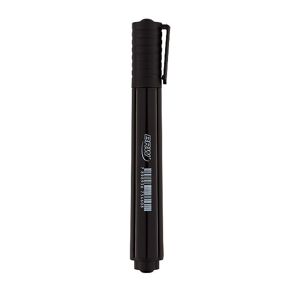 MARCADOR PERMANENTE PRETO COM PONTA CHANFRADA - CAIXA C/ 12UN - BRW CA4002