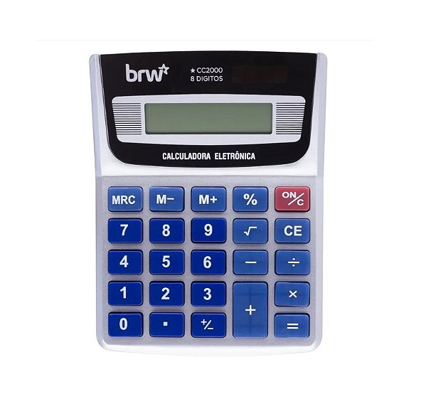 CALCULADORA ELETRONICA DE MESA 8 DIGITOS - BRW - CC2000