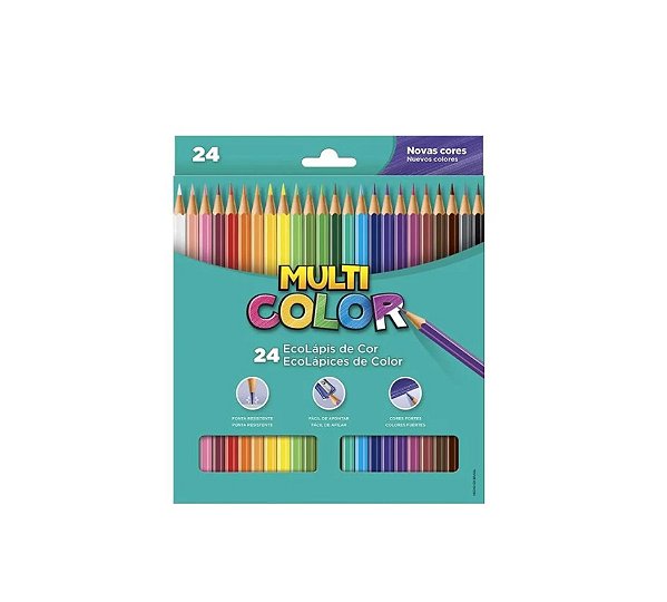 LAPIS ECOLAPIS MULTICOLOR SUPER 24 CORES - FABER CASTELL - 11.2400N