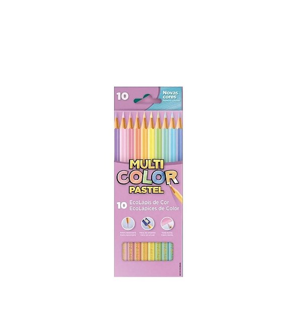 ECOLAPIS COR PASTEL MULTICOLOR 10 CORES - FABER CASTELL - 11.1000NP