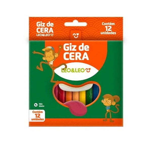 GIZ DE CERA 12 CORES FINO LEO E LEO - 4504