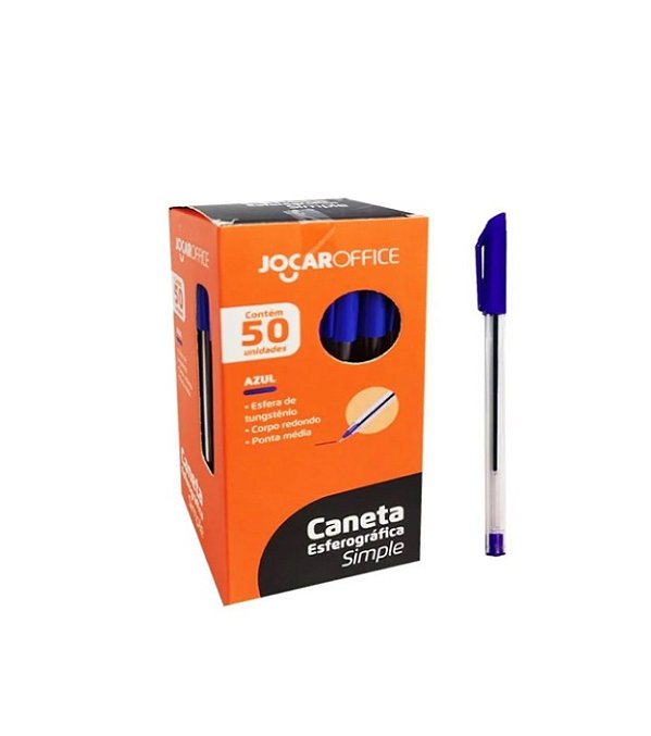 Caneta Esferográfica Simple  Azul Jocar  Office Azul 97688