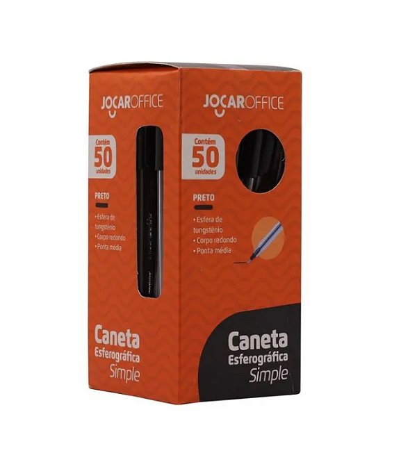 Caneta Esf.Simple Media Preta - Jocar Office 97689