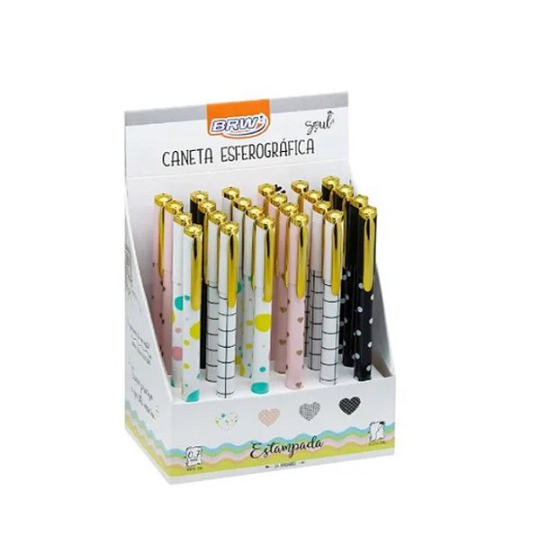 Caneta esferográfica 0.7mm Estampada CA0038 Brw