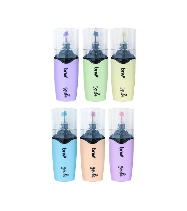 Marca Texto Neon Mini Ponta Transparente BRW CA2046