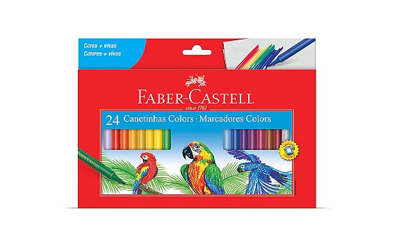 Canetinha Colors 24 Cores Faber-Castell