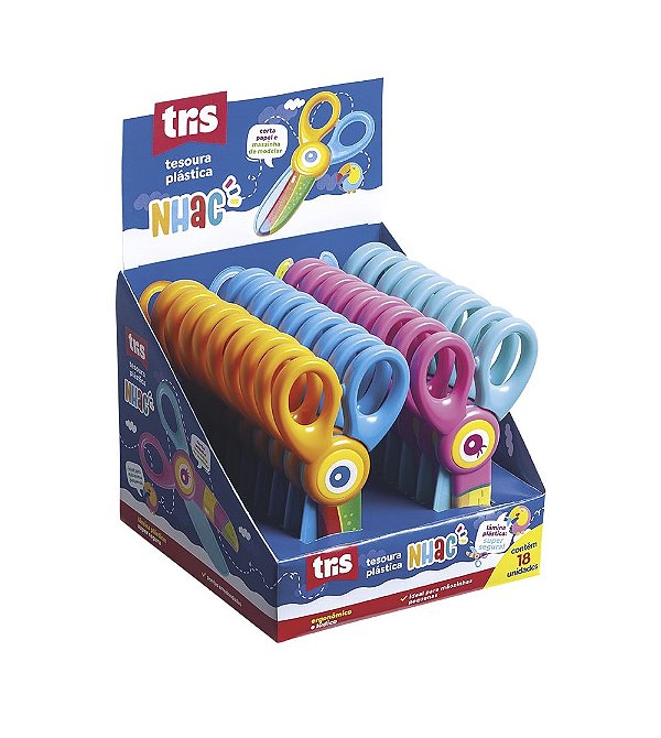 Tesoura Plástica Nhac – 13 CM –  Tris 903129