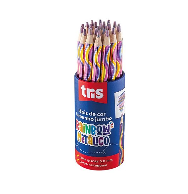 Lapis de cor rainbow metalizado tris 902405