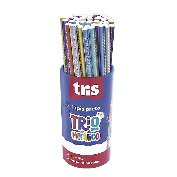 Lápis Grafite Tris Trio Metálico 901064