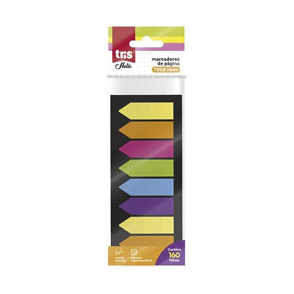 Marcador De Página Autoadesivo Holic Pop Neon  – Tris 687476