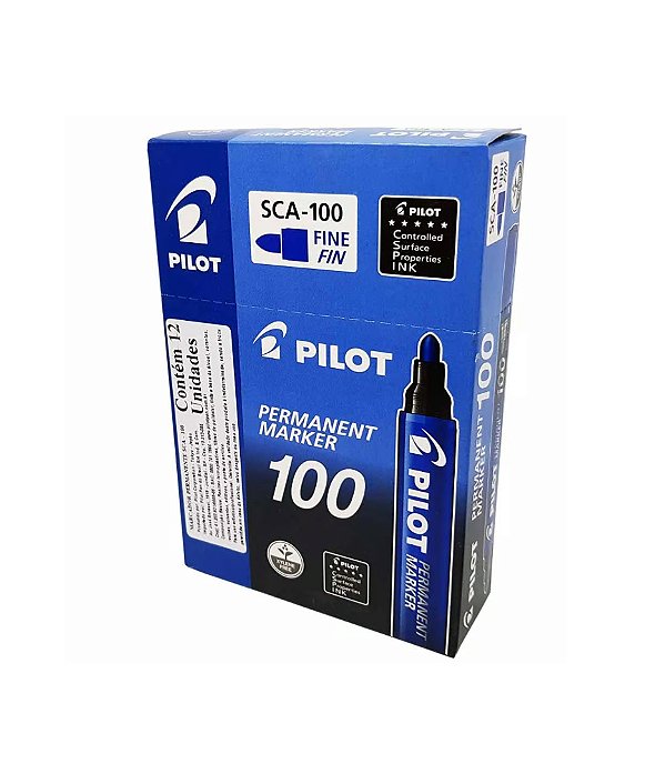 MARCADOR PERMANENTE PONTA REDONDA PRETO PILOT SCA100P