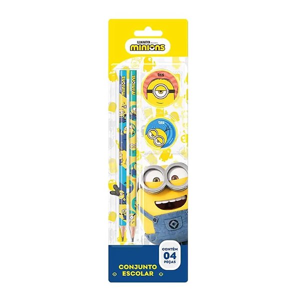 Kit Escolar Minions – Cart C/4 PCS TRIS 905574