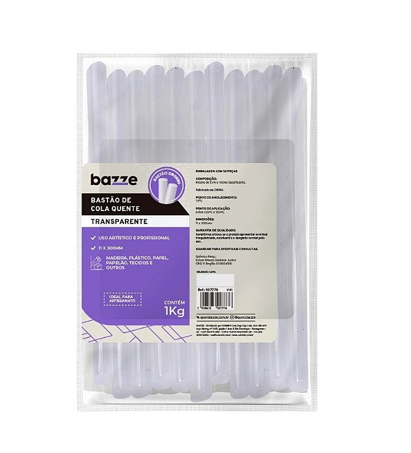 Cola Silicone Grossa Bastão Bazze - 1KG 907776