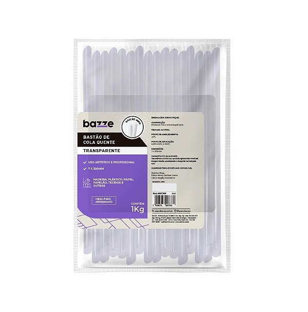 Cola Silicone Fina Bastão Bazze - 1KG 907769
