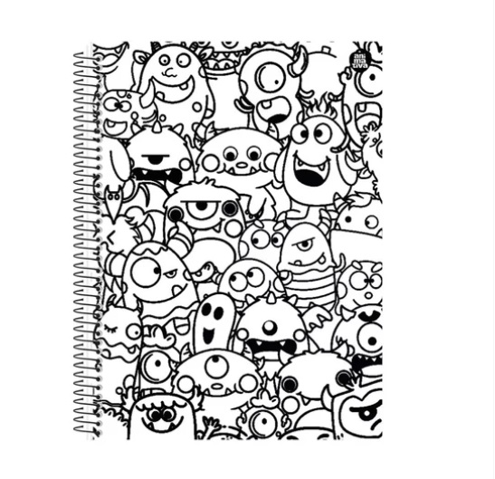 Caderno Universitário - Color Quest 1 Matéria  ANIMATIVA 10849