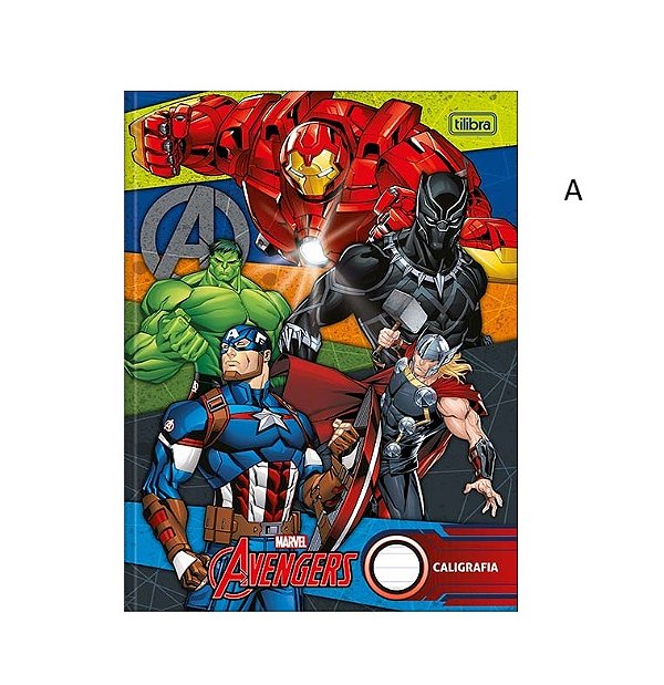 Caderno Brochura Capa Dura Universitário Avengers 48 Folhas 150045