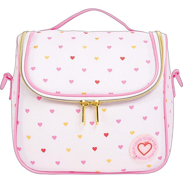 Lancheira Tiracolo Académie Coração Metalizado TILIBRA 339032