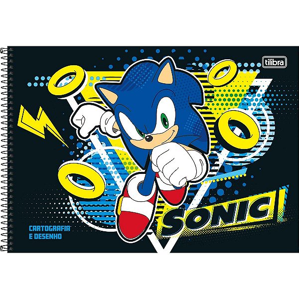 Caderno de Cartografia e Desenho Espiral Capa Dura Sonic 80 Folhas TILIBRA 343021