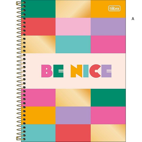 Caderno Espiral Capa Dura Universitário Connect 10 Matérias Be Nice 160 Folhas TILIBRA 313602