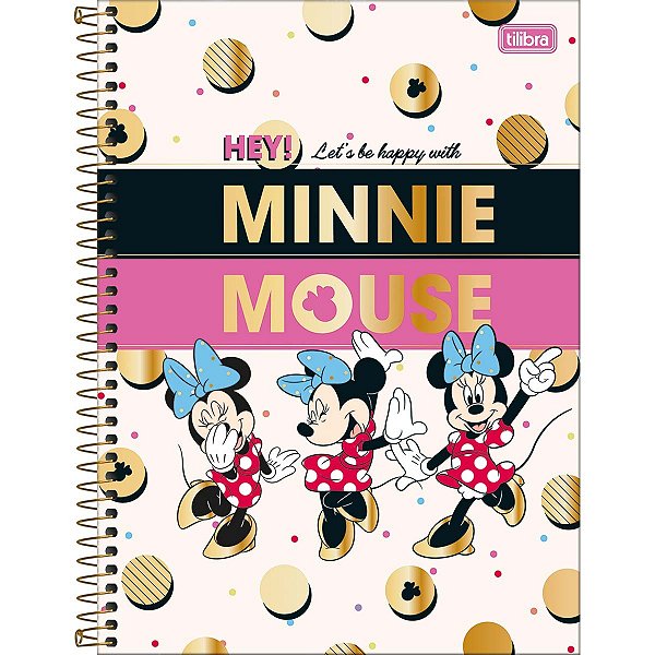 Caderno Espiral Capa Dura Universitário Connect 1 Matéria Minnie 80 Folhas TILIBRA 308081