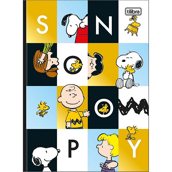 Caderno Brochura Capa Dura Colegial Snoopy 160 Folhas TILIBRA 384071