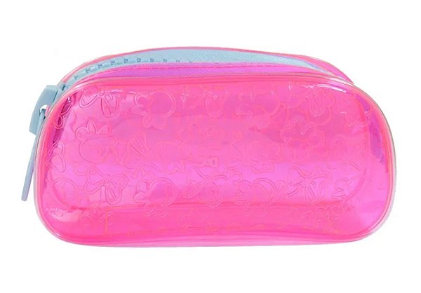 Estojo Cristal Disney Minnie Zíper Tratorado PVC DAC 4806