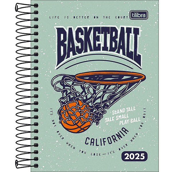 Agenda Espiral Diária 11,7 x 16,4 cm D+ Masculina 2025 TILIBRA 291072