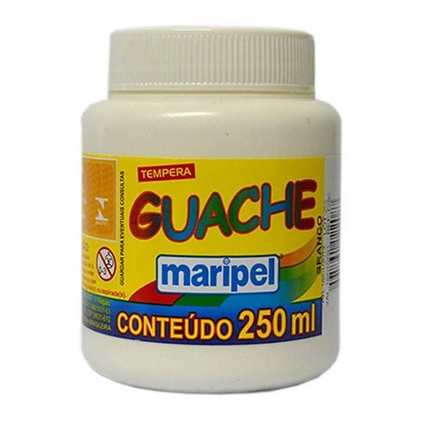 Tinta Guache 250 ml Branco MARIPEL 7520