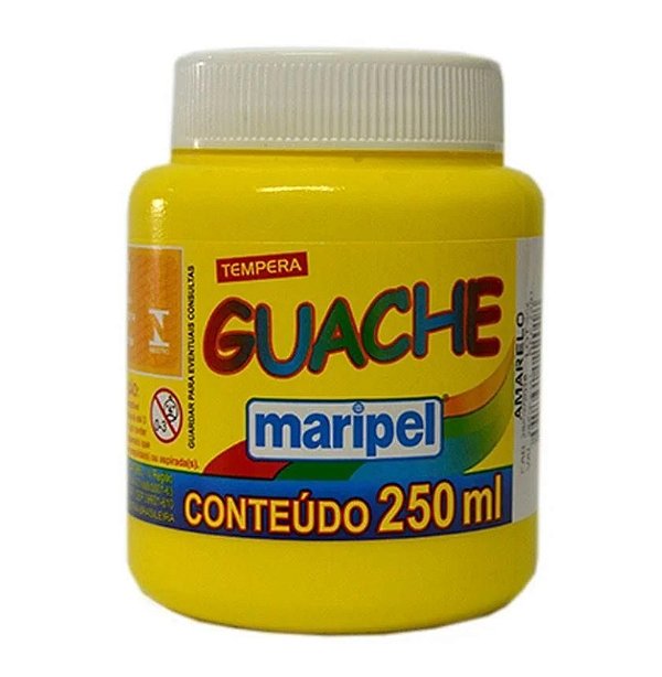 Tinta Guache  250 ml Amarelo MARIPEL 7251