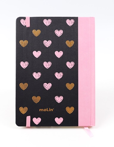 CADERNO LOVESKINE BLACK HEART - MOLIN - 40051