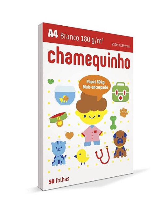 Papel Sulfite A4 Chamequinho 60 kg 180 g Branco - Chamex CEQ180CA4
