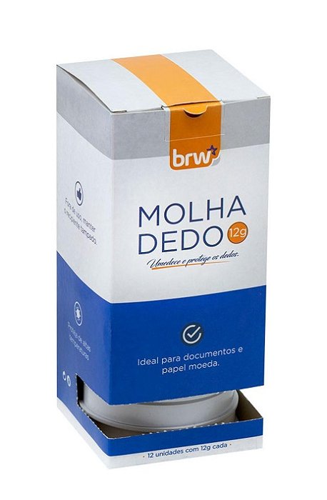 Umedecedor de Dedo Molha Dedo 12 g - BRW UD1212