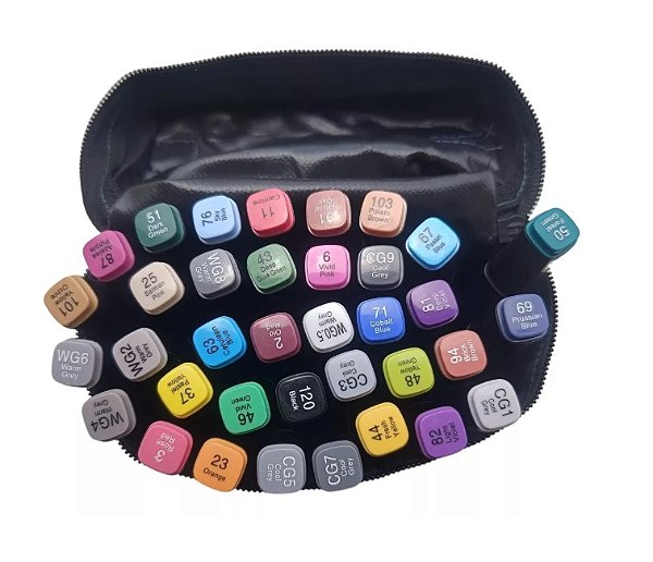 Caneta marcadora - 36 CORES - PONTA DUPLA - 3676340768