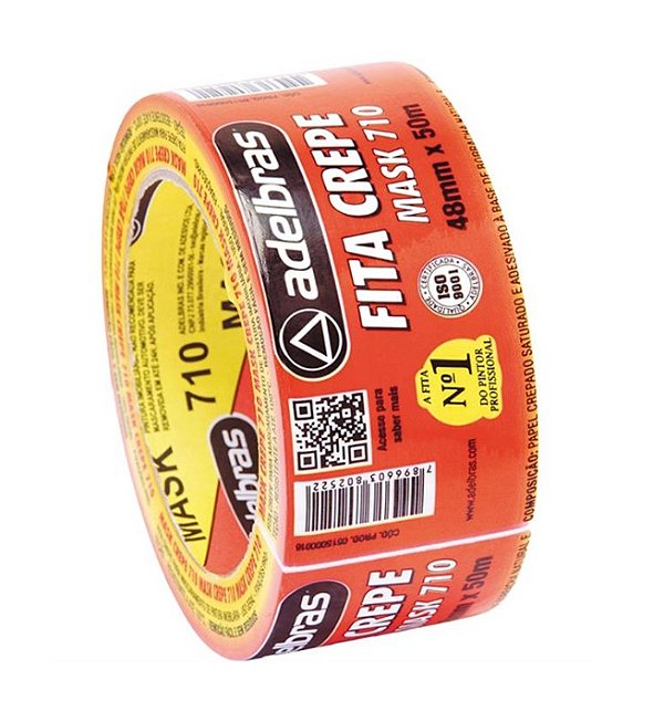 Fita crepe 710 Mask Crepe 48 mm x 50 m - Adelbras
