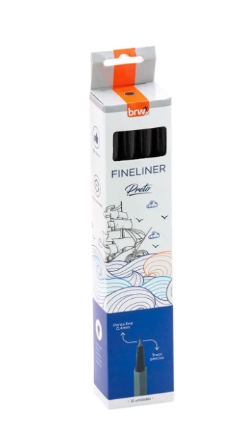 CANETINHA HIDROGRÁFICA FINE LINER 0.4MM - PRETO BRE FI0016