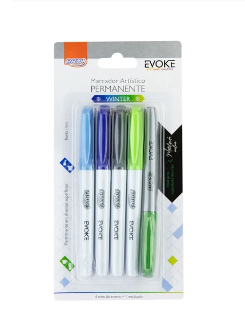 MARCADOR ARTÍSTICO PERMANENTE WINTER PONTA FINA - 5UN BRW CA5154