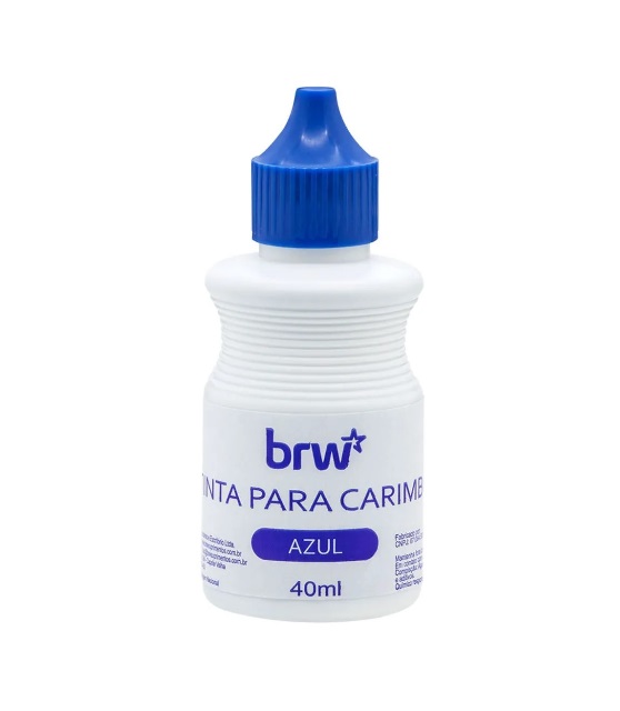 TINTA PARA CARIMBO 40 ML AZUL BRW CB1001
