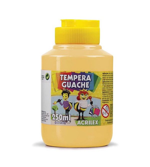 Tinta Guache 250 ml Amarelo Pêssego 538 - Acrilex