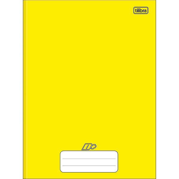 Caderno Brochura Capa Dura Universitário D+ Amarelo 48 Folhas TILIBRA 116769