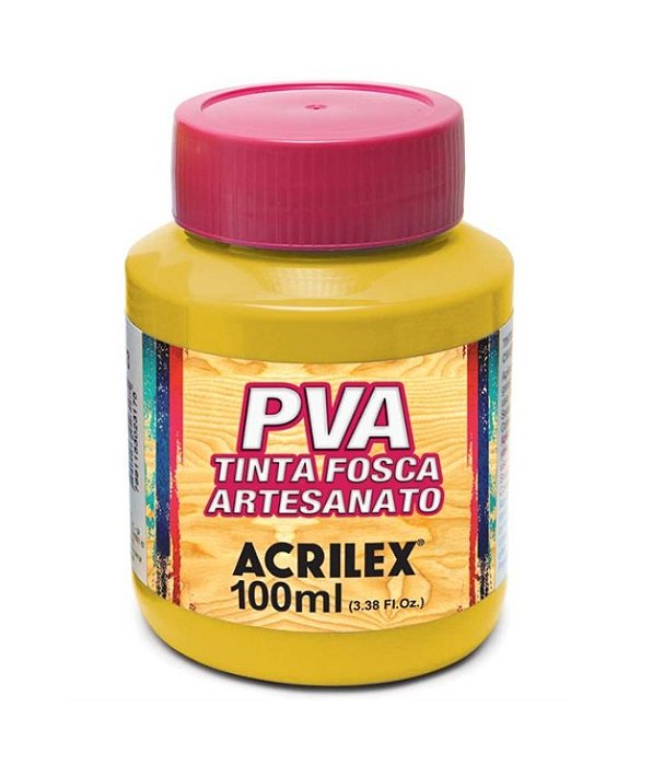 Tinta PVA 100 ml Amarelo Ouro - Acrilex