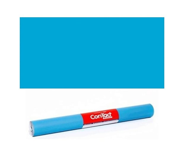 Papel Contact Adesivo 45 cm x 10 m Opaco Azul Celeste - Contact