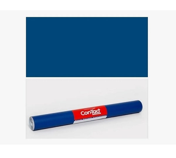 Papel Contact Adesivo 45 cm x 10 m Opaco Azul Escuro - Contact