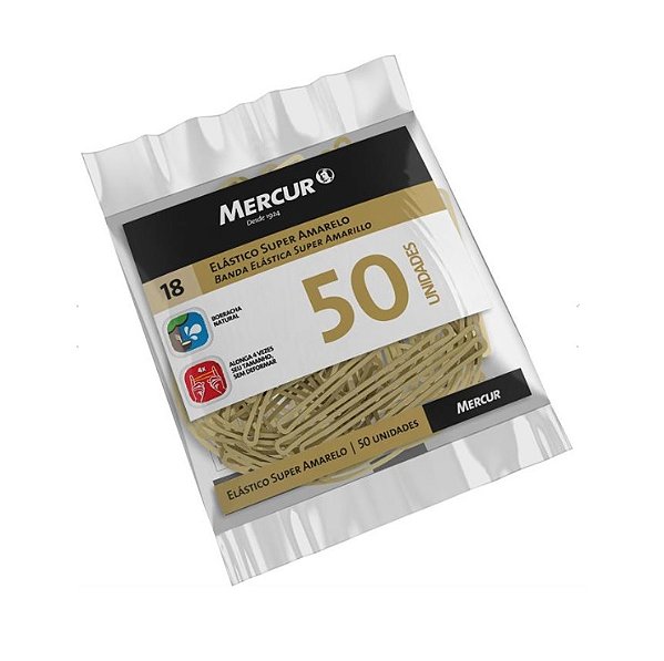 Elastico amarelo N.18 Super N.18 35gr. 50pecas - Mercur