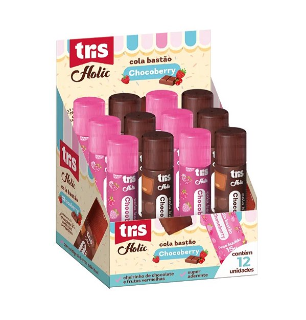 Cola Bastão Chocoberry Holic Docinhos - 15g TRIS 911254