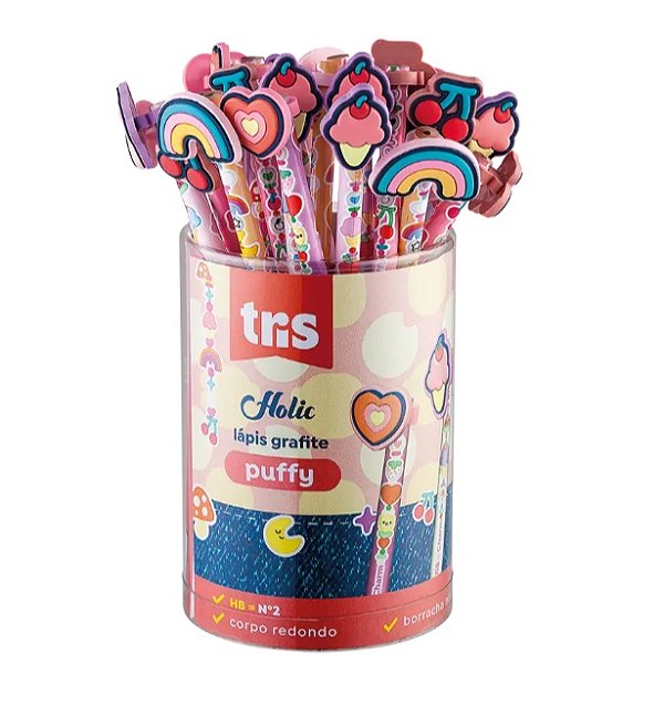 Lápis Grafite com Topper Puffy Holic - Tris 911315
